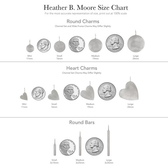 Heather B. Moore Sterling Silver & 14ky Stamped Heart Love Charm Pendant